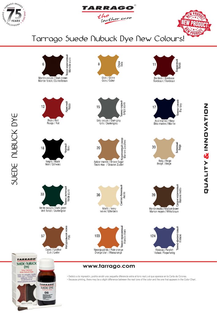 Shoe Dye Colour Chart