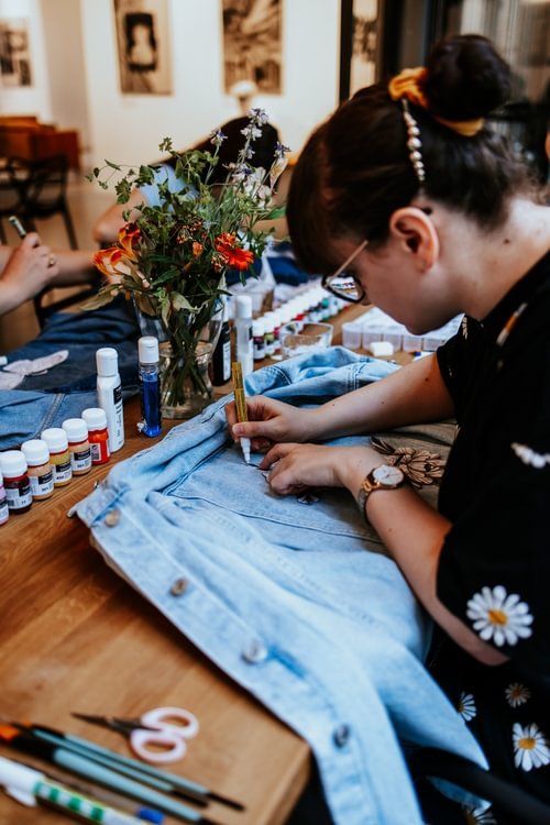 pintar chaqueta vaquera pintar chaqueta vaquera