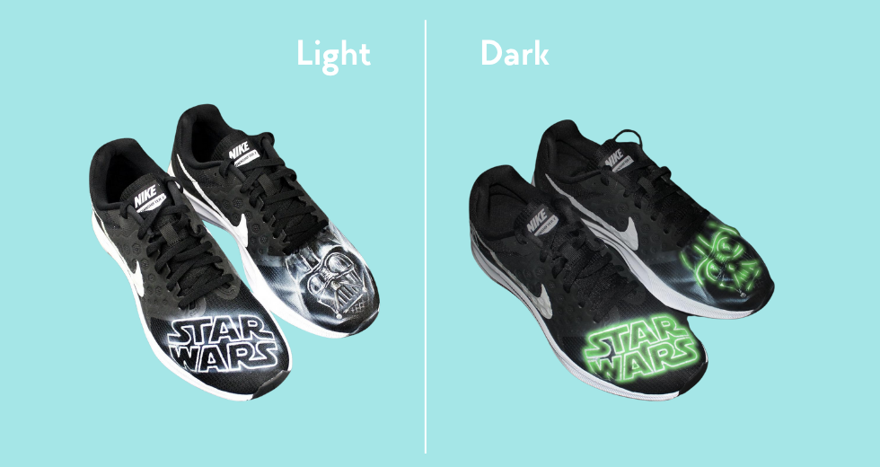 Sneakers paint glow in the dark